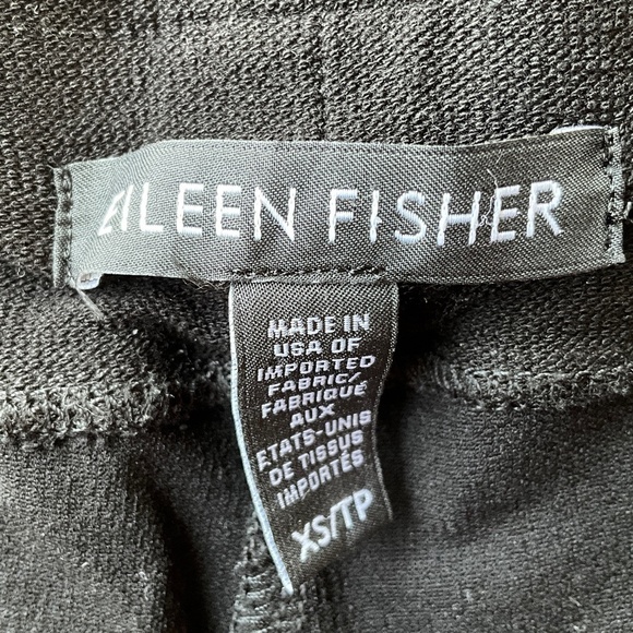 Eileen Fisher Knit Legging Black Sustainable Stretch Comfy Elevated Basic Eco XS - Picture 3 of 4